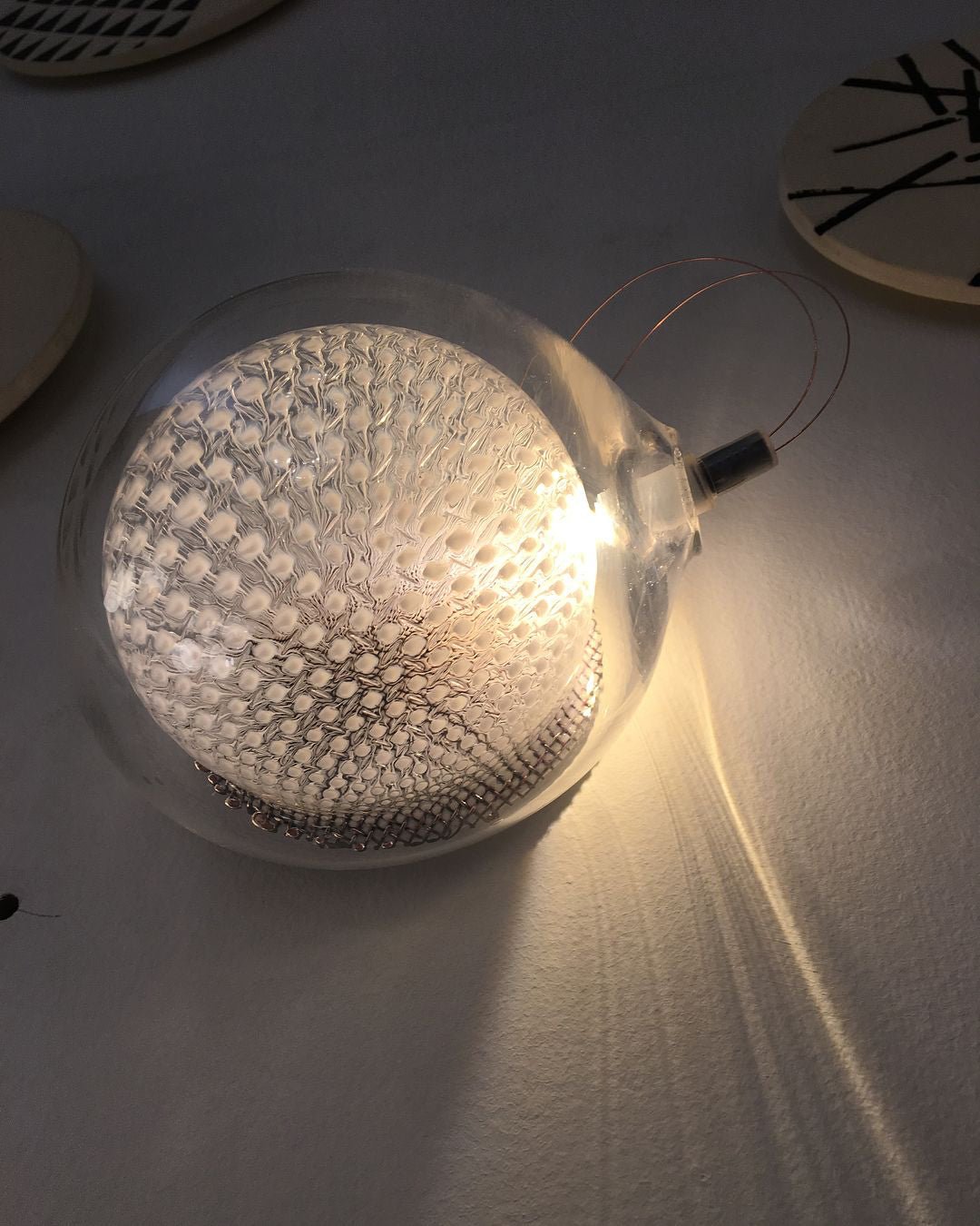 White-Clear Glass Wall Lamp