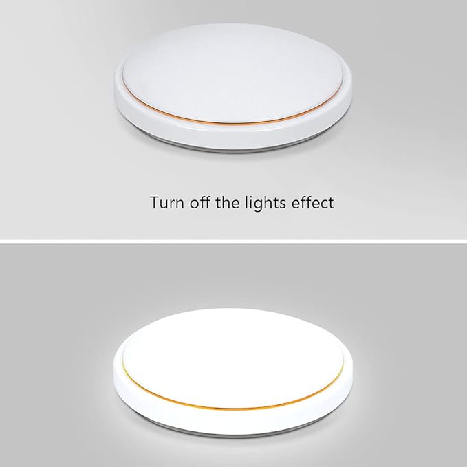モダンなリビングルームにぴったりの、洗練された丸型LEDシーリングライト