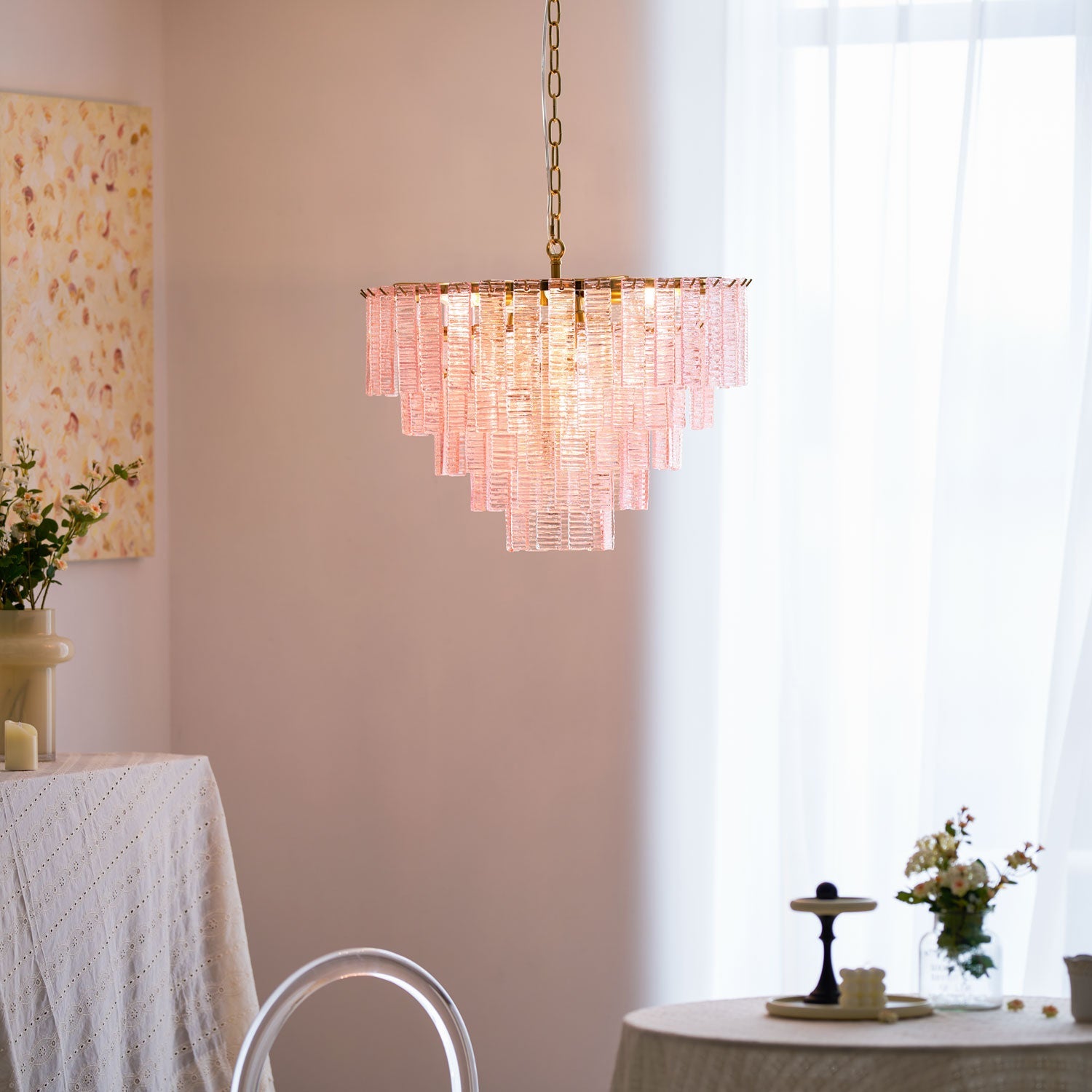 Opalora Pink Chandelier