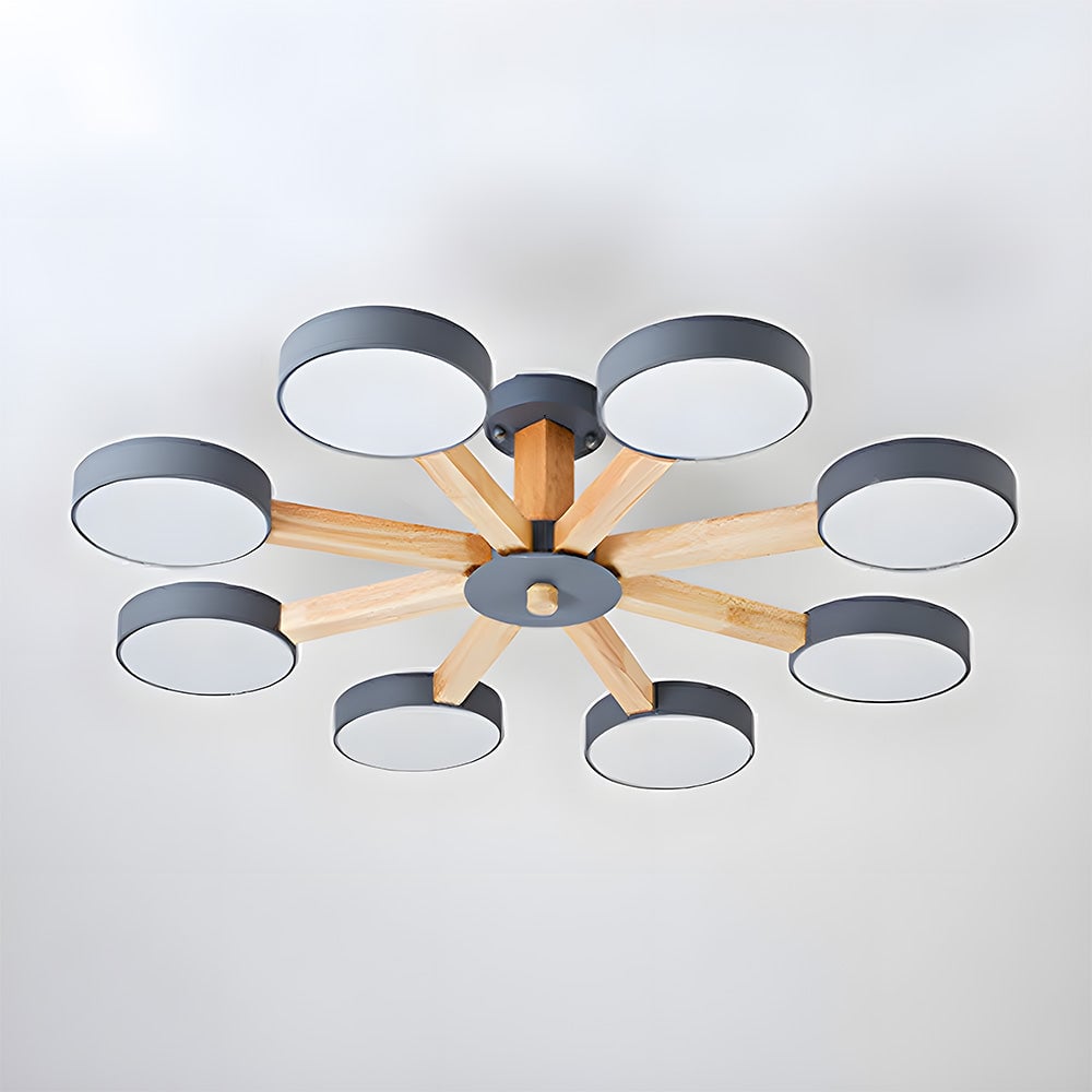 北欧風マルチラウンドLEDリビングルームシーリングライト