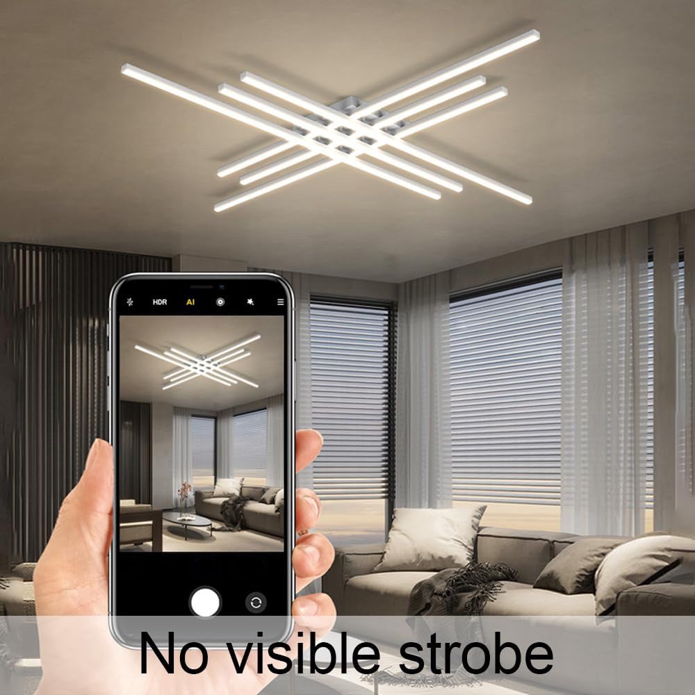 インダストリアルミニマリストアイアンリビングルームセミフラッシュLEDシーリングライト