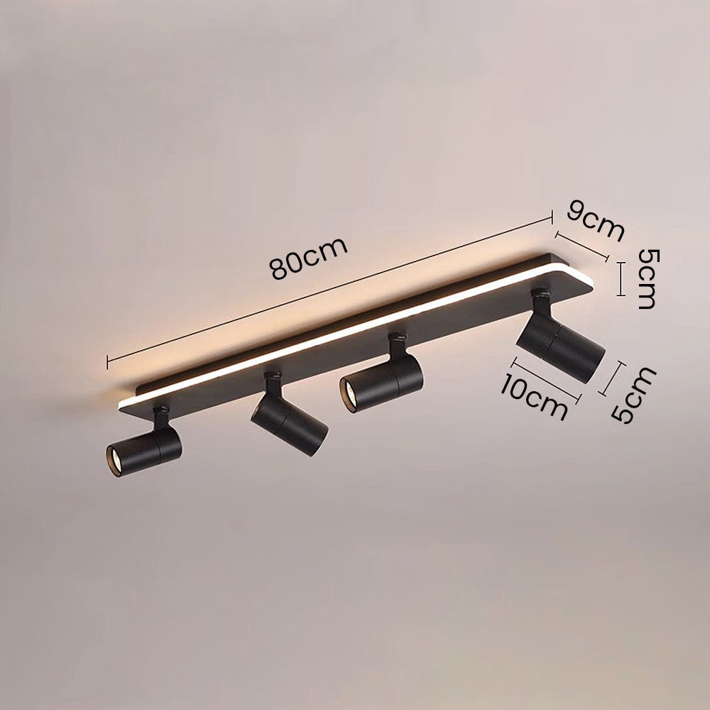 キッチン用のシンプルなトラック天井（白黒）