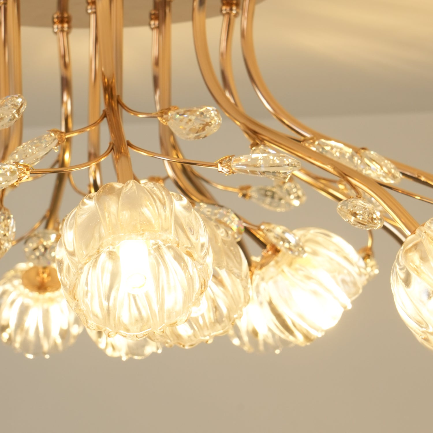 クリスタルフラワーシーリングライト