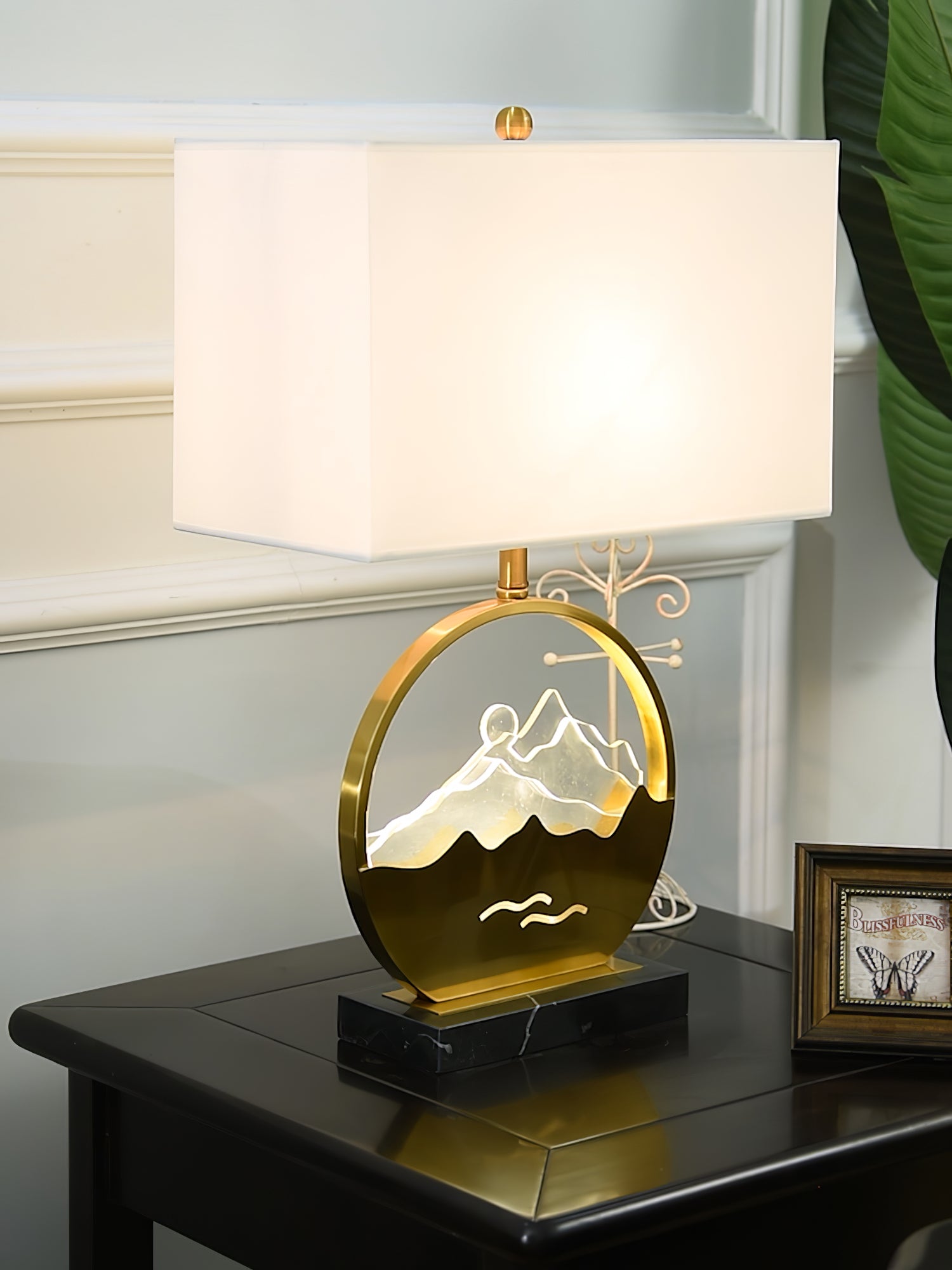 台形大理石デスクライト