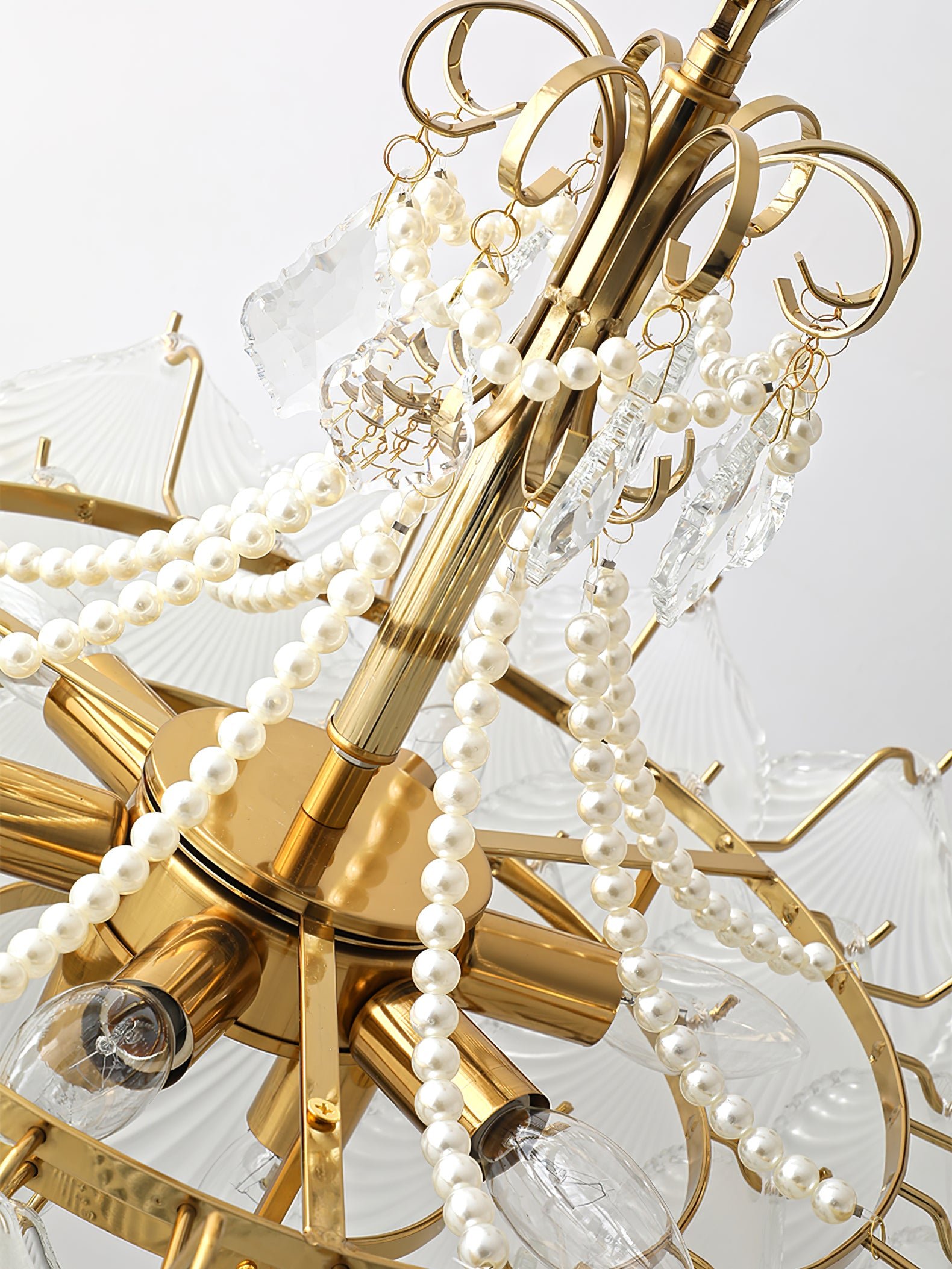 Shell Shade Crystal Chandelier