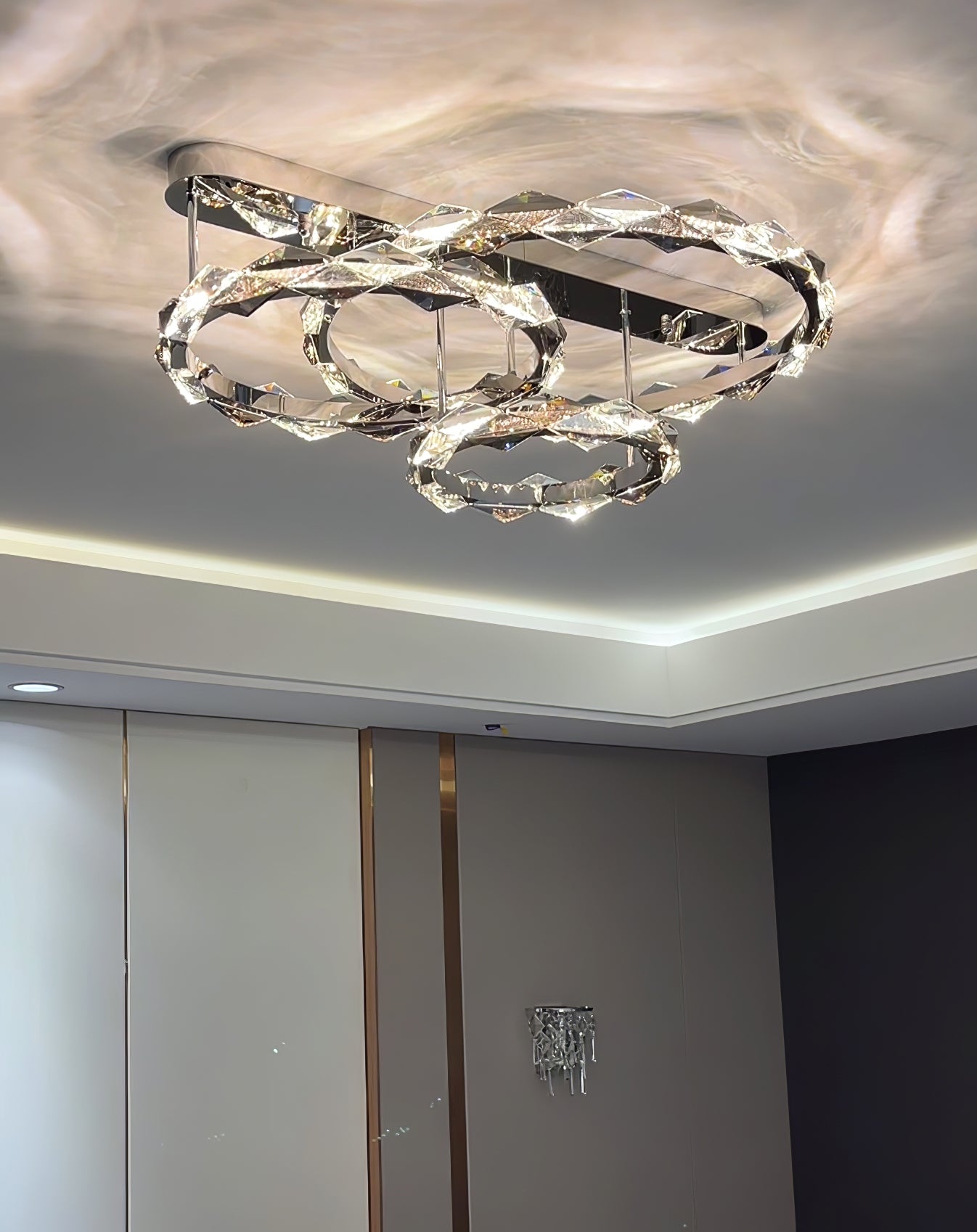 Rhombus Crystal Ceiling Lamp