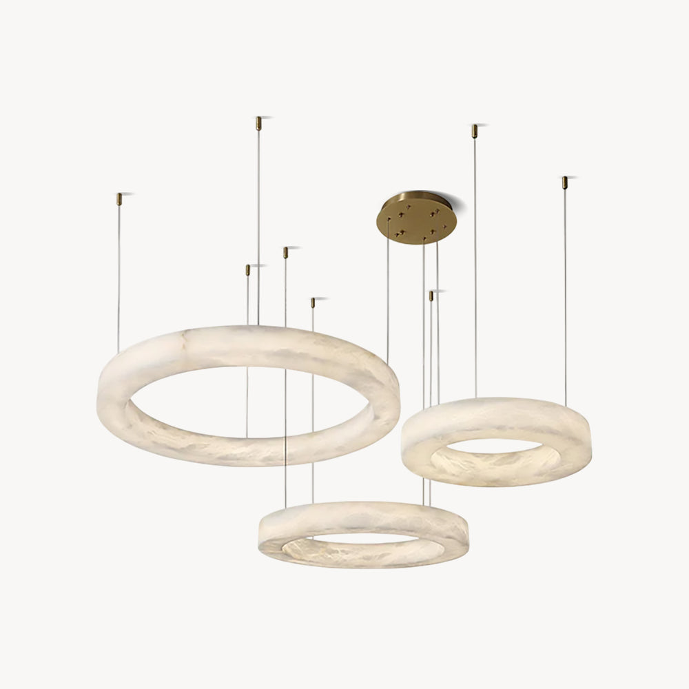 Alabaster Ring Chandeliers
