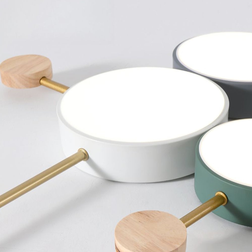 北欧クリエイティブ マルチヘッド LED ホワイトシーリングライト