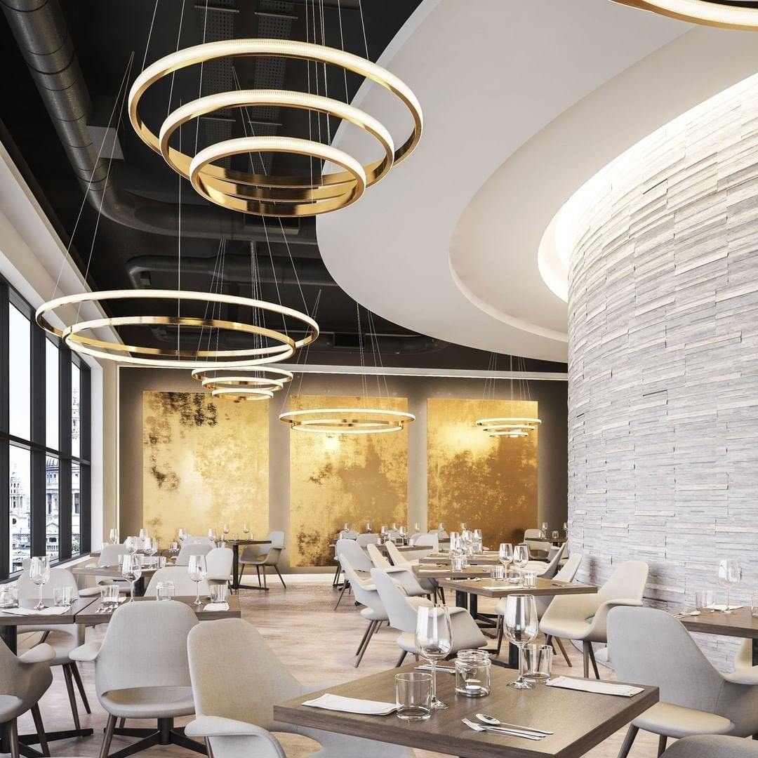 リングアート階段シャンデリア