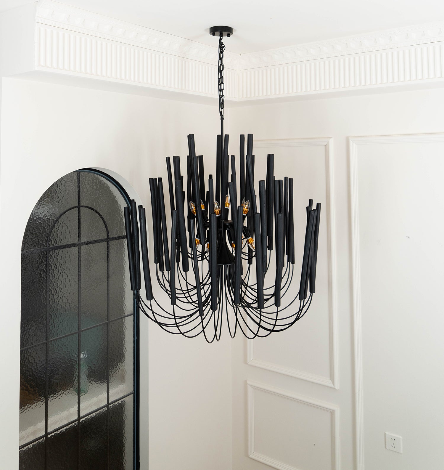 Dense Wooden stick Chandelier
