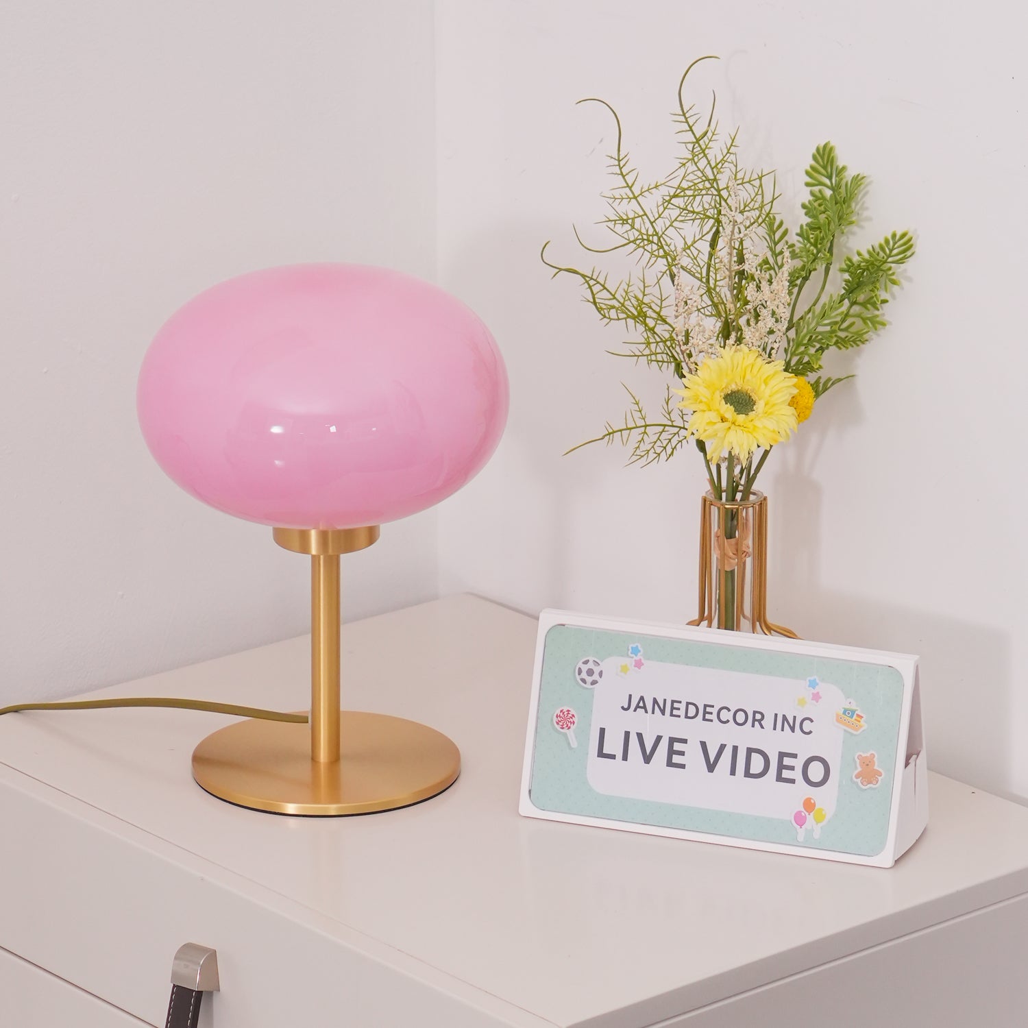 マシュマロ真鍮テーブルランプ