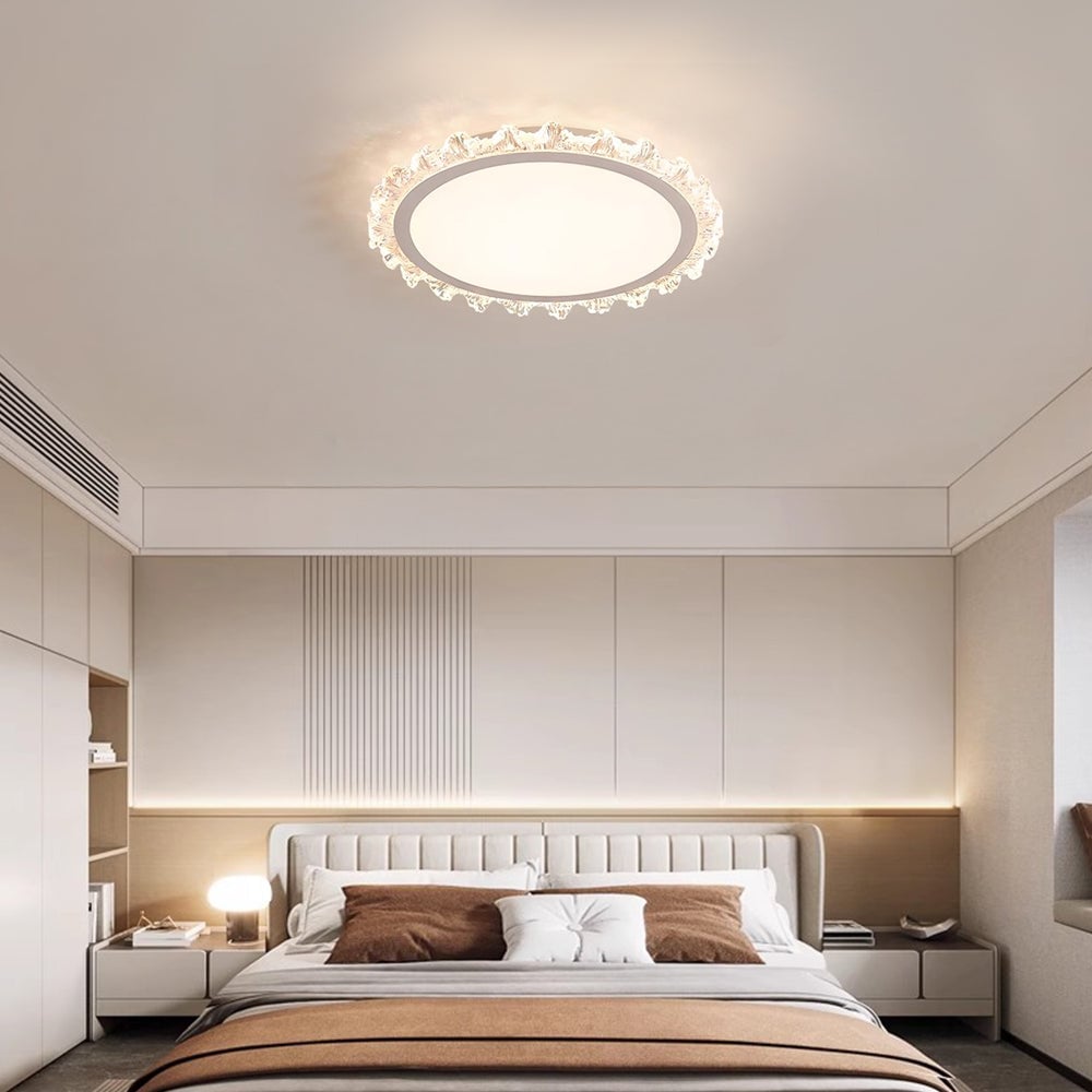 モダンな調光可能なクリスタルリビングルームLEDシーリングライト