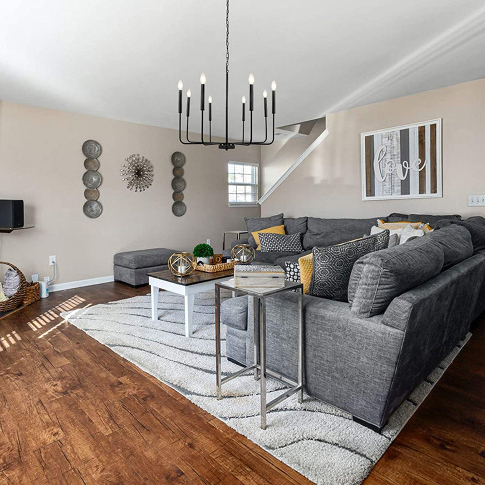 リビングルームに最適なモダンなインダストリアルアイアンペンダントライト