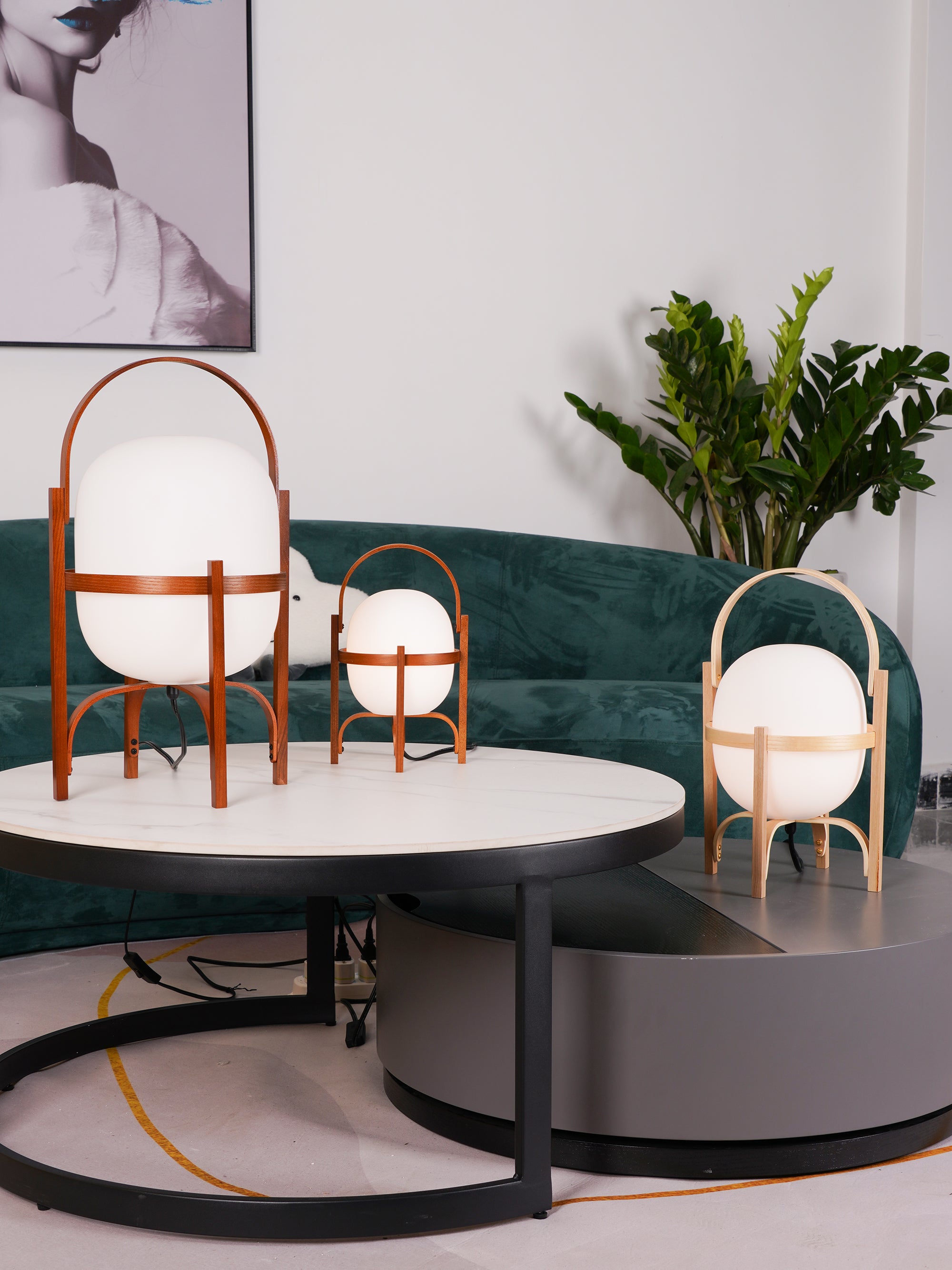 Lantern Glass Table Lamp