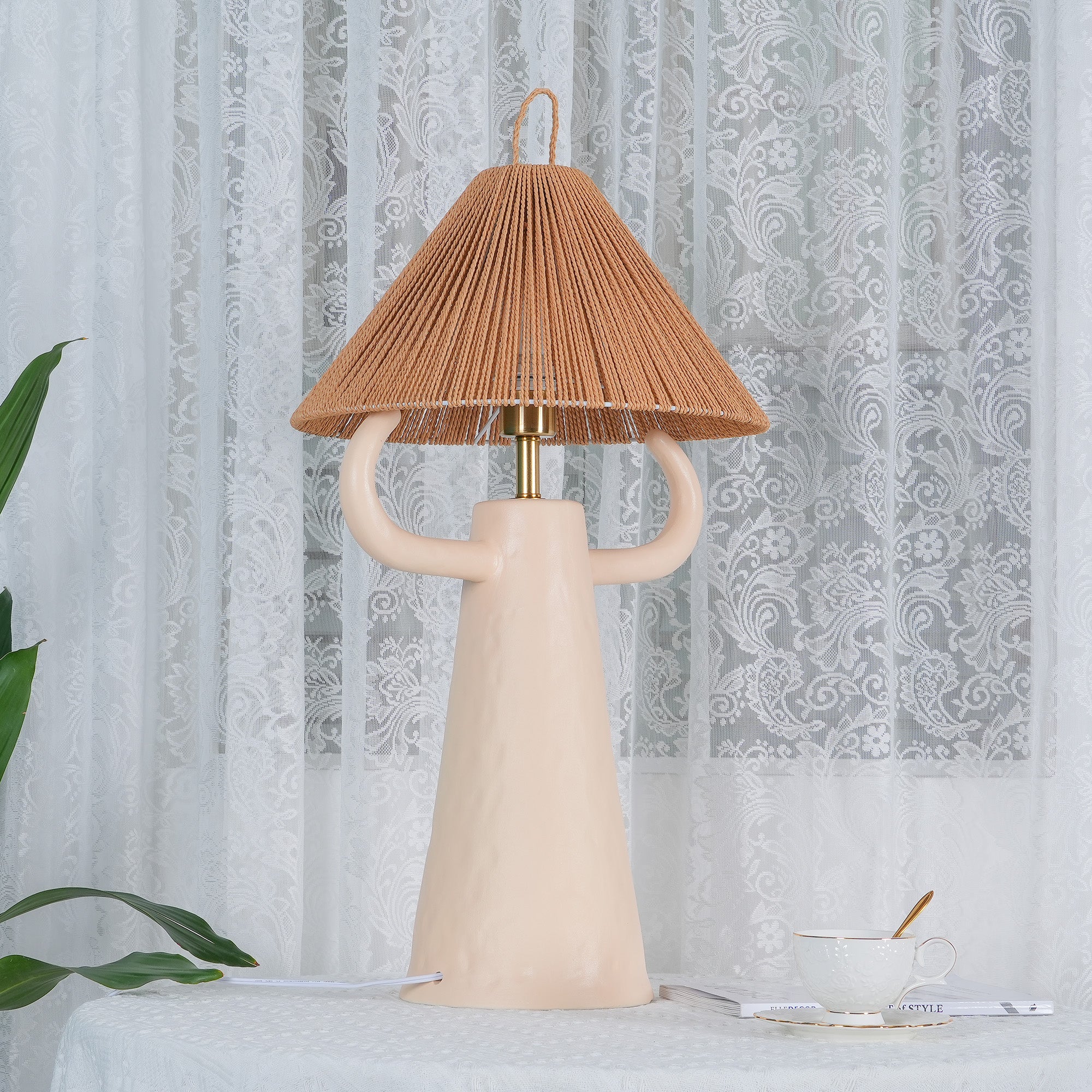 Ceramic Twine Bedroom Table Lamp