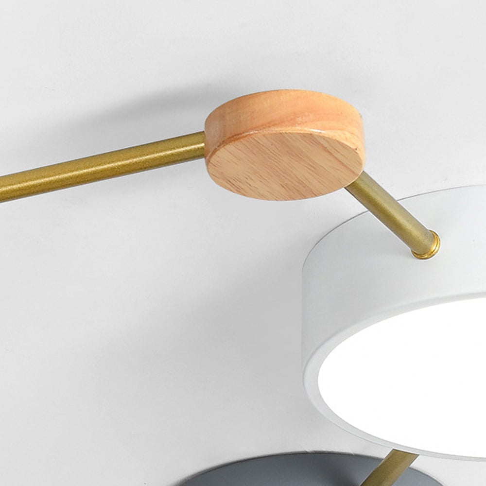 北欧クリエイティブ マルチヘッド LED ホワイトシーリングライト