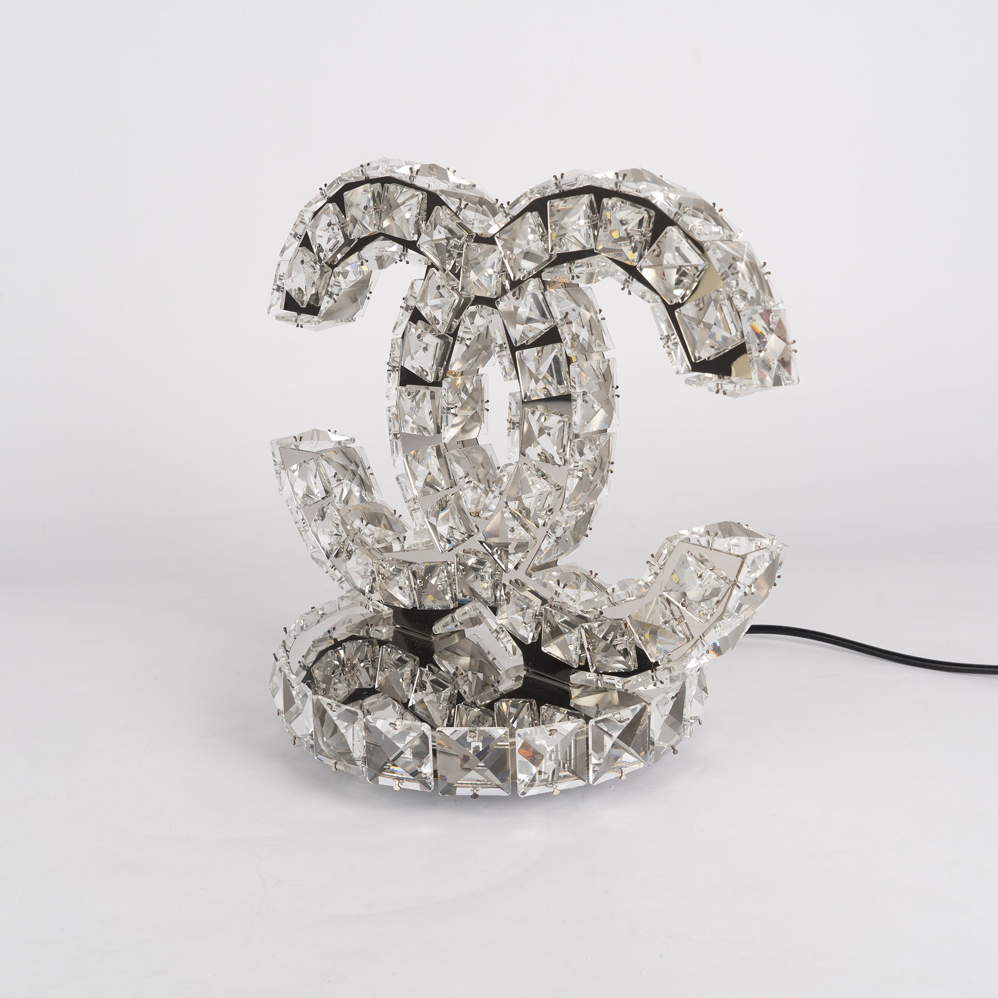 ステンレススチールクリスタルテーブルランプ