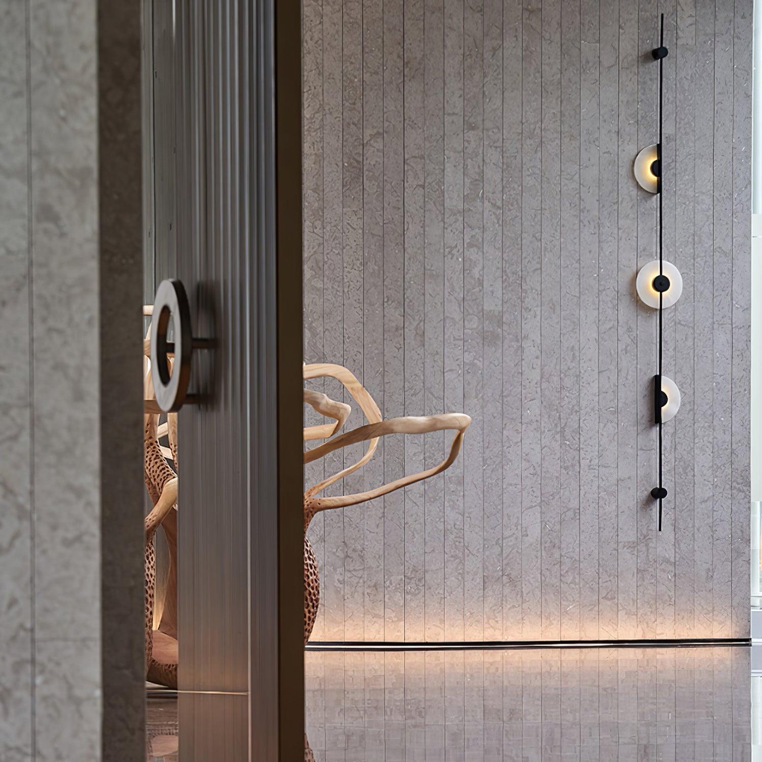 アラバスター垂直壁取り付け用燭台