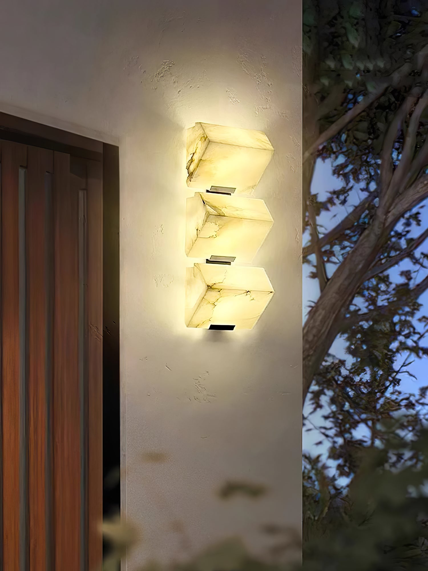 アラバスター階段ウォールランプ