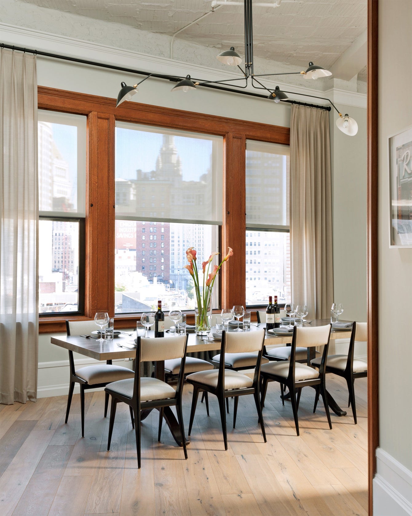 Horizontal Serge Mouille Ceiling Lamp A