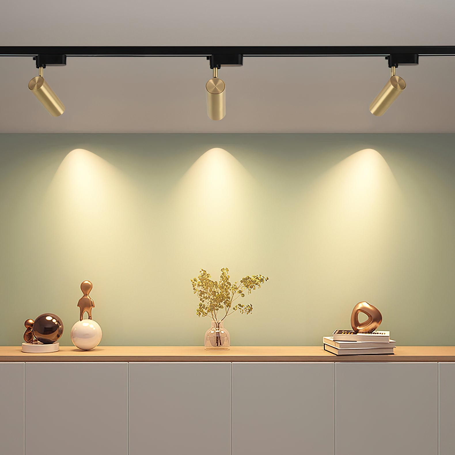 金色のレールトラックライト