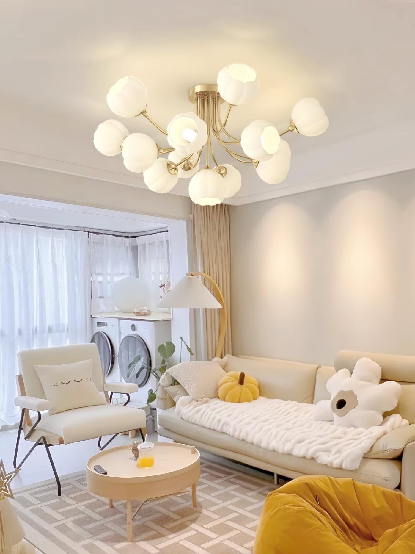 パンプキン真鍮シーリングランプ