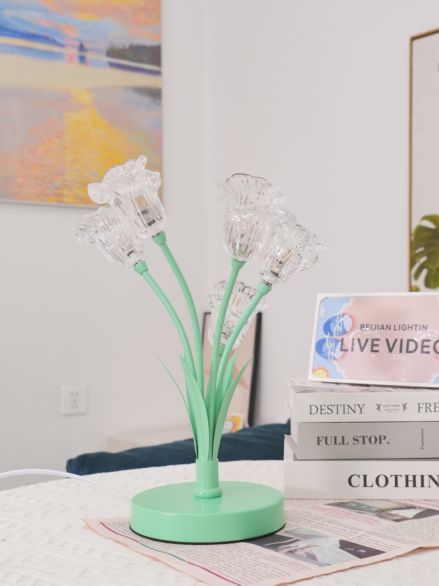 チューリップフラワーテーブルランプ