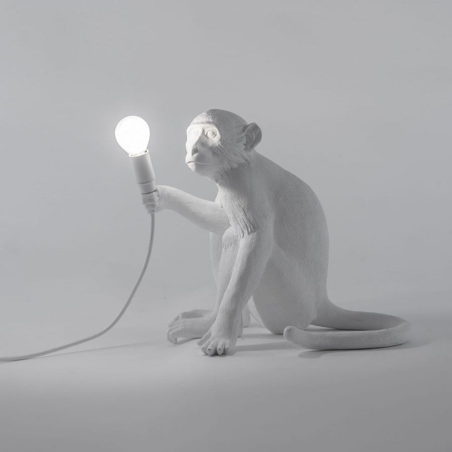 Monkey Resin Table Lamp