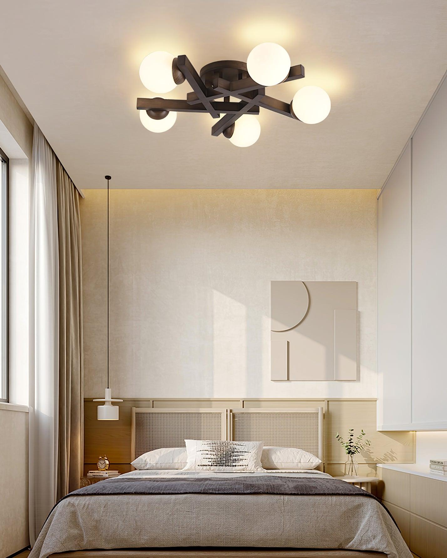 木製オーリンシーリングライト