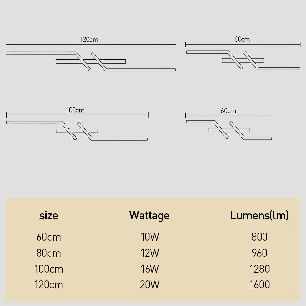 モダンでミニマリストなロングストリップLEDシーリングライト