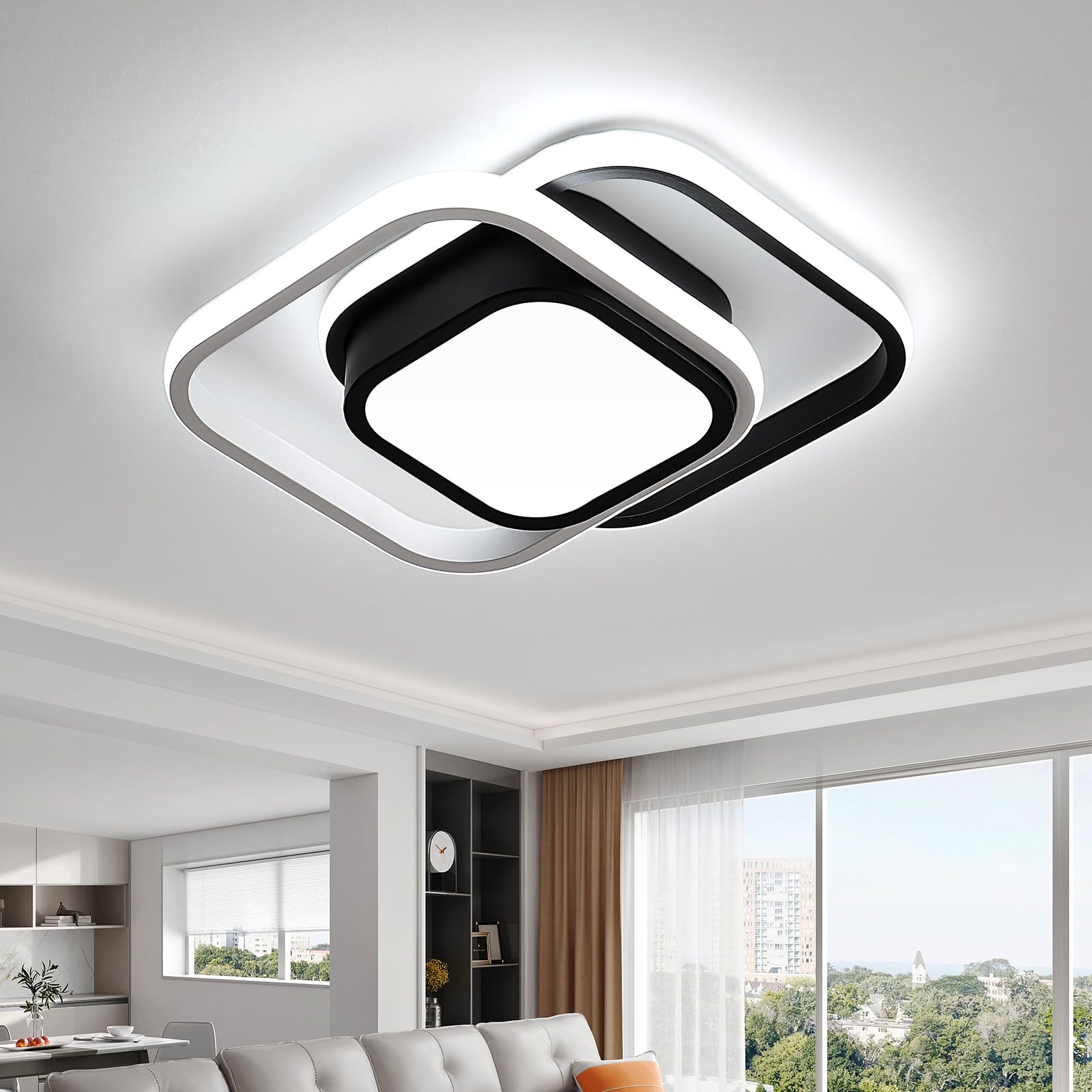 スクエアLEDアクリルリビングルームシーリングライト