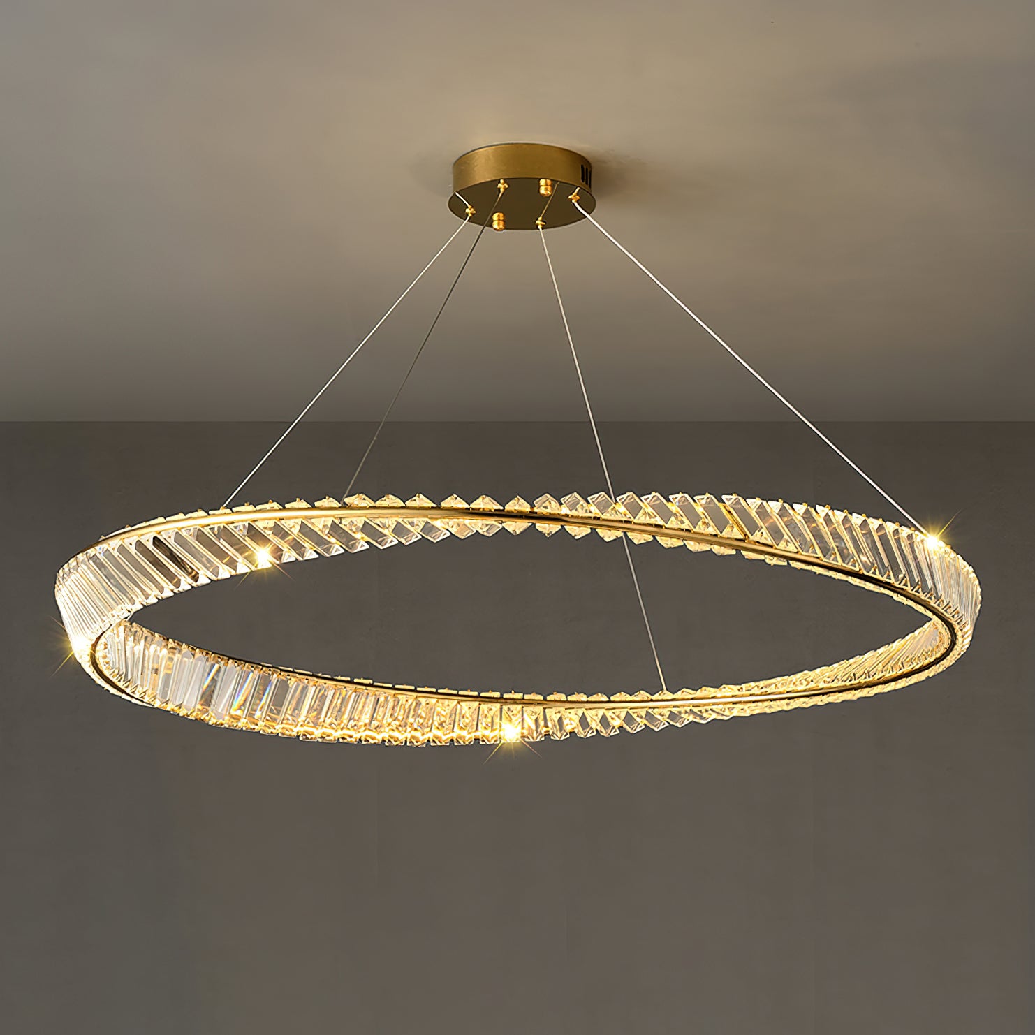 Ous クリスタル リング シャンデリア