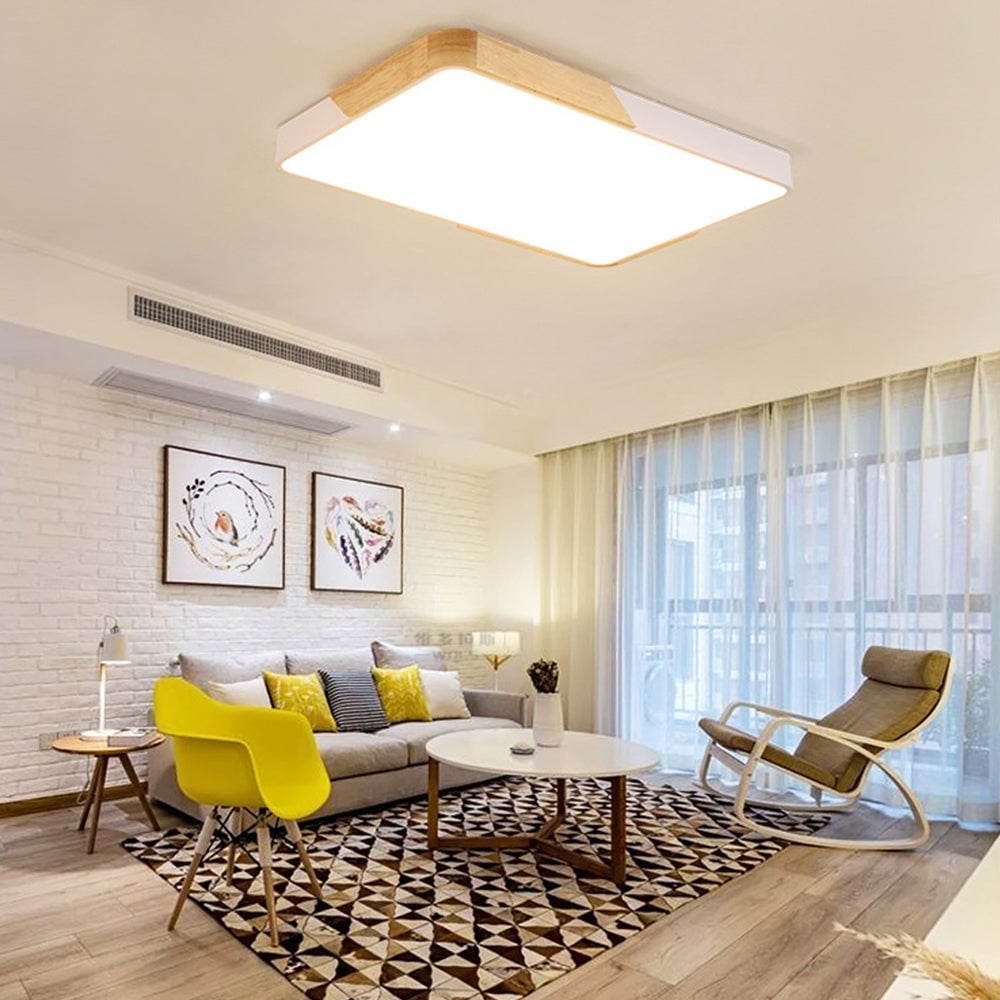 北欧モダン長方形LEDリビングルームシーリングライト
