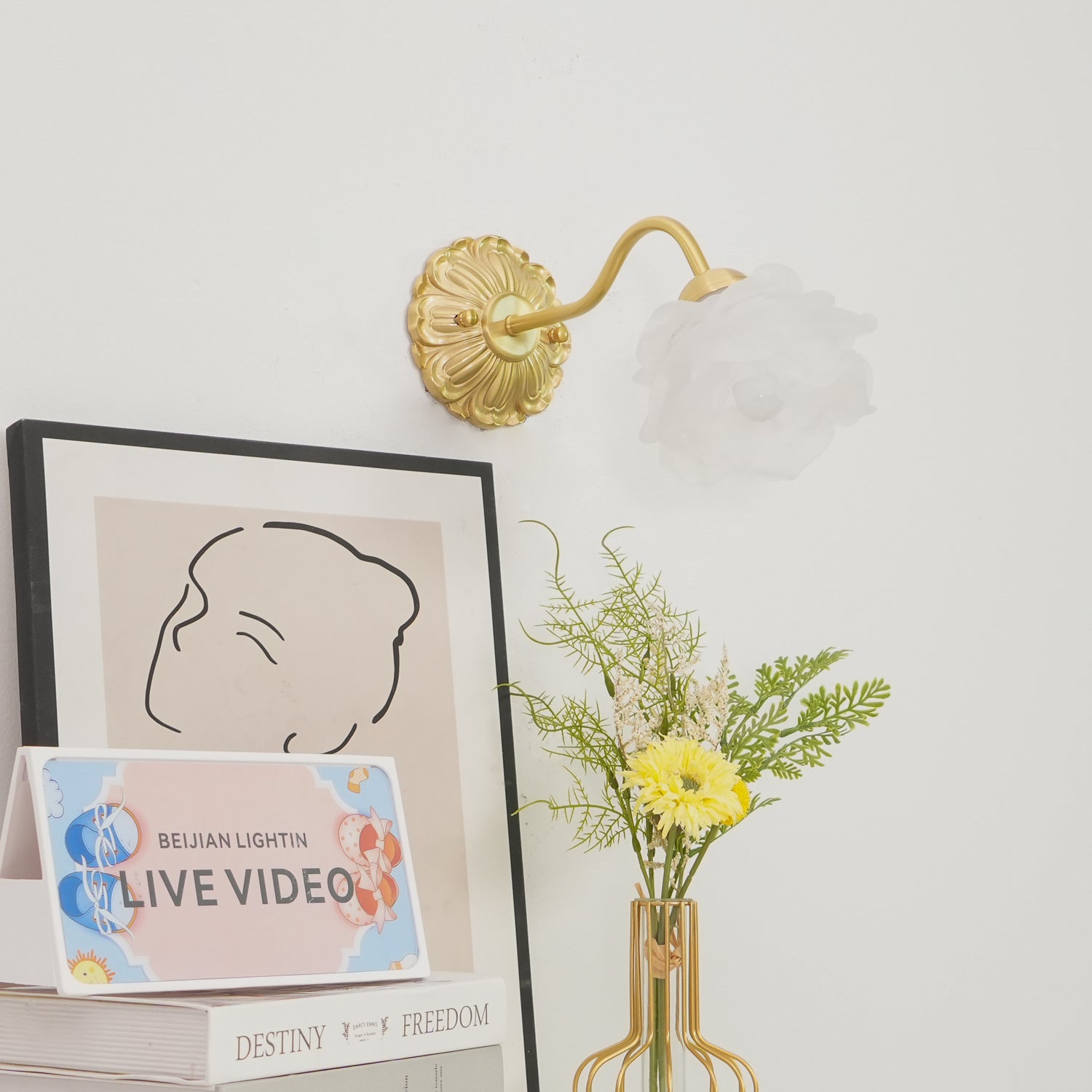 真鍮ローズウォールライト