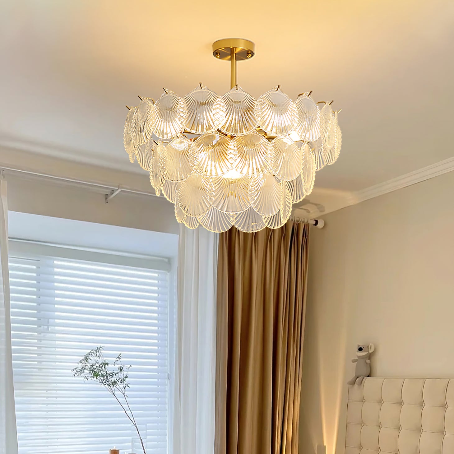 Shell Glass chandelier