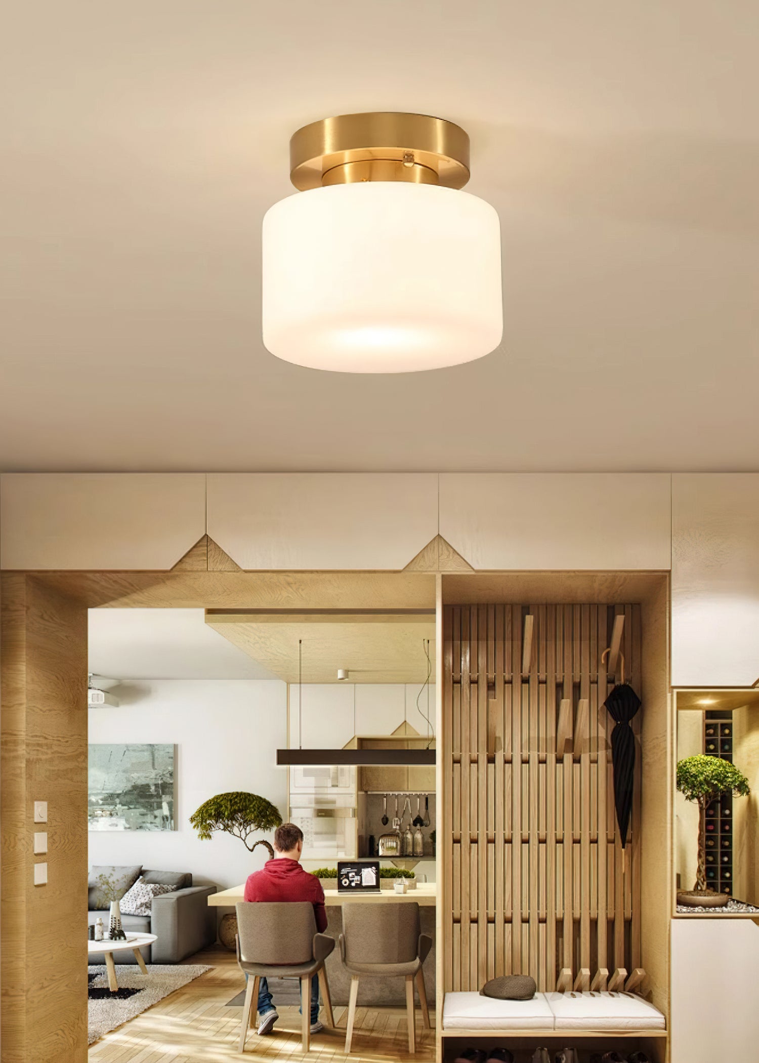 Tatum Glass Ceiling Light
