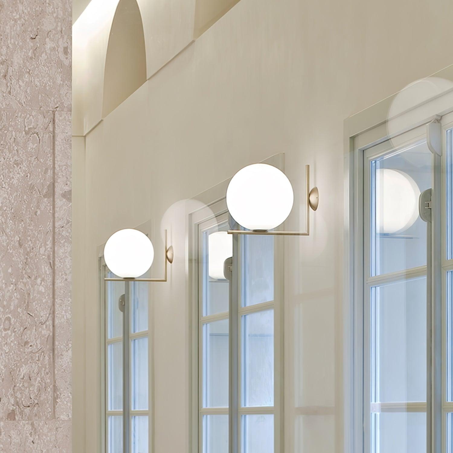 吹きガラス オパール ガラス ウォール ランプ