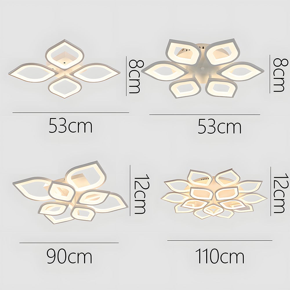 北欧風ホワイトアクリルシェードLEDシーリングライト（リビングルーム用）