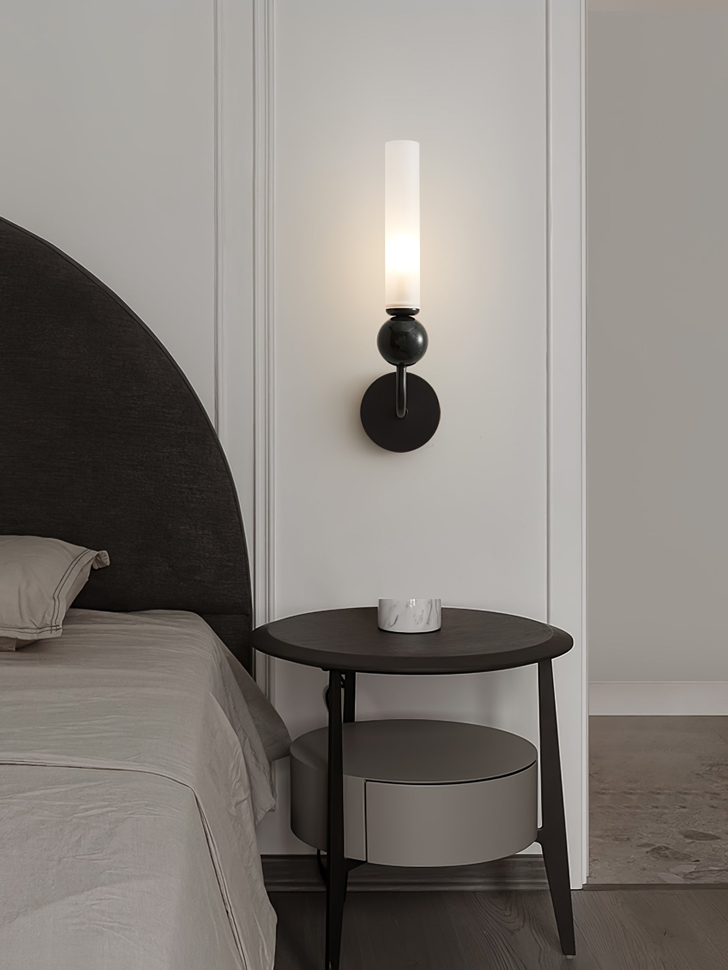 大理石の垂直ウォールランプ