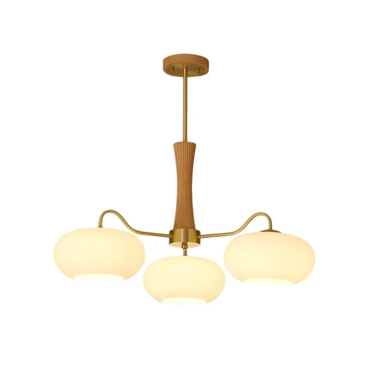 真鍮木製パーシモンシャンデリア