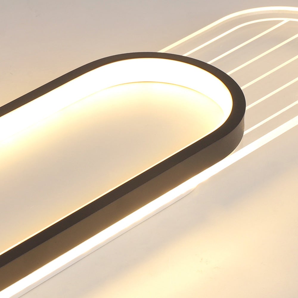 現代的な鉄製のリビングルーム用フラッシュマウントLEDシーリングライト