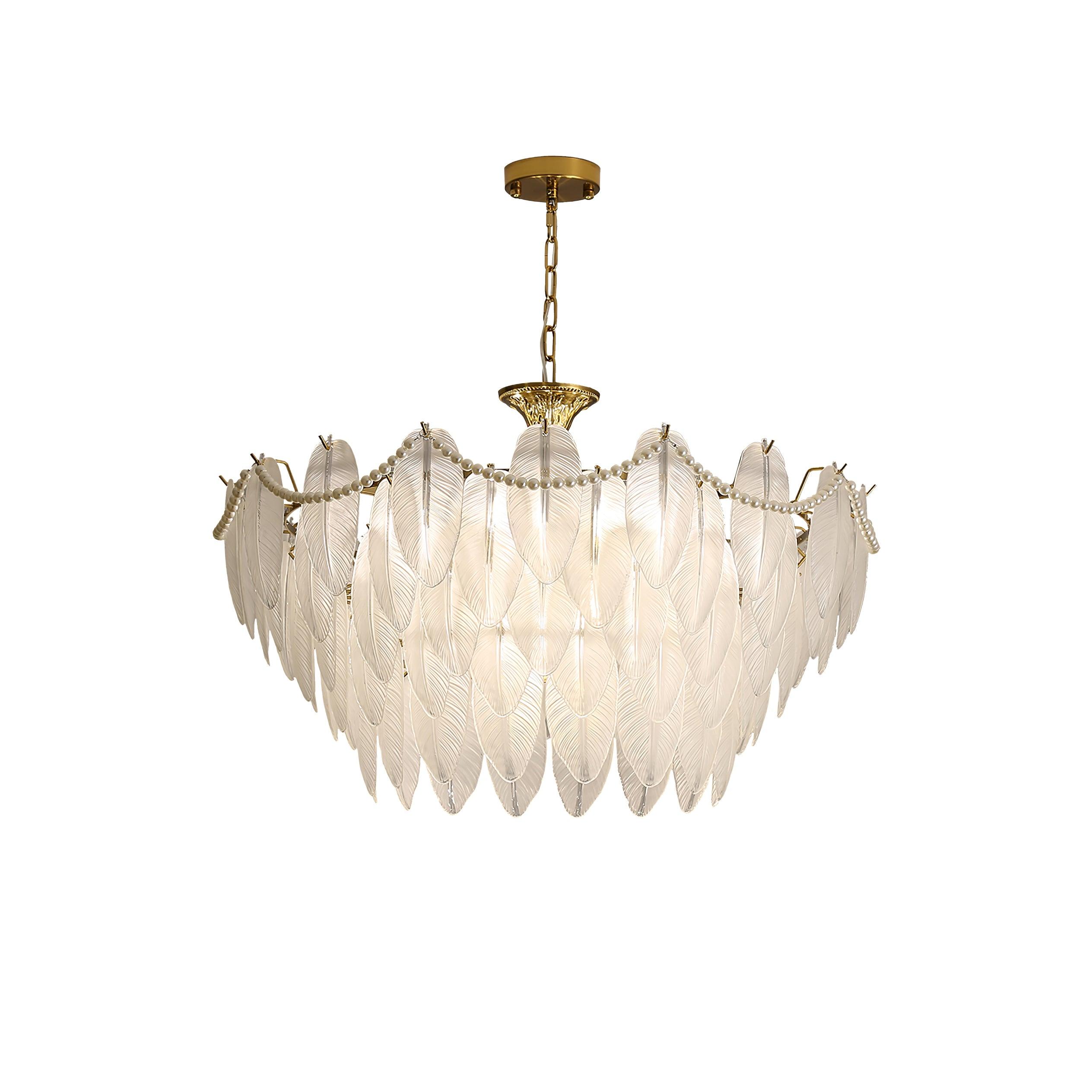 クリスタルフェザーシャンデリア