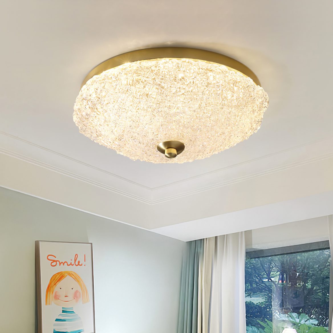 Crystal Wave Ceiling Light