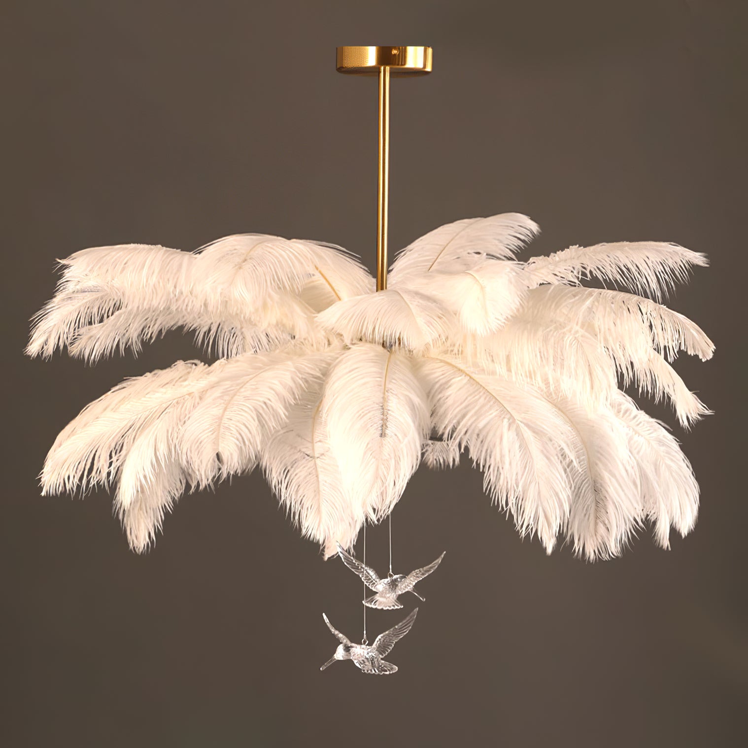 Ostrich Feather Chandelier