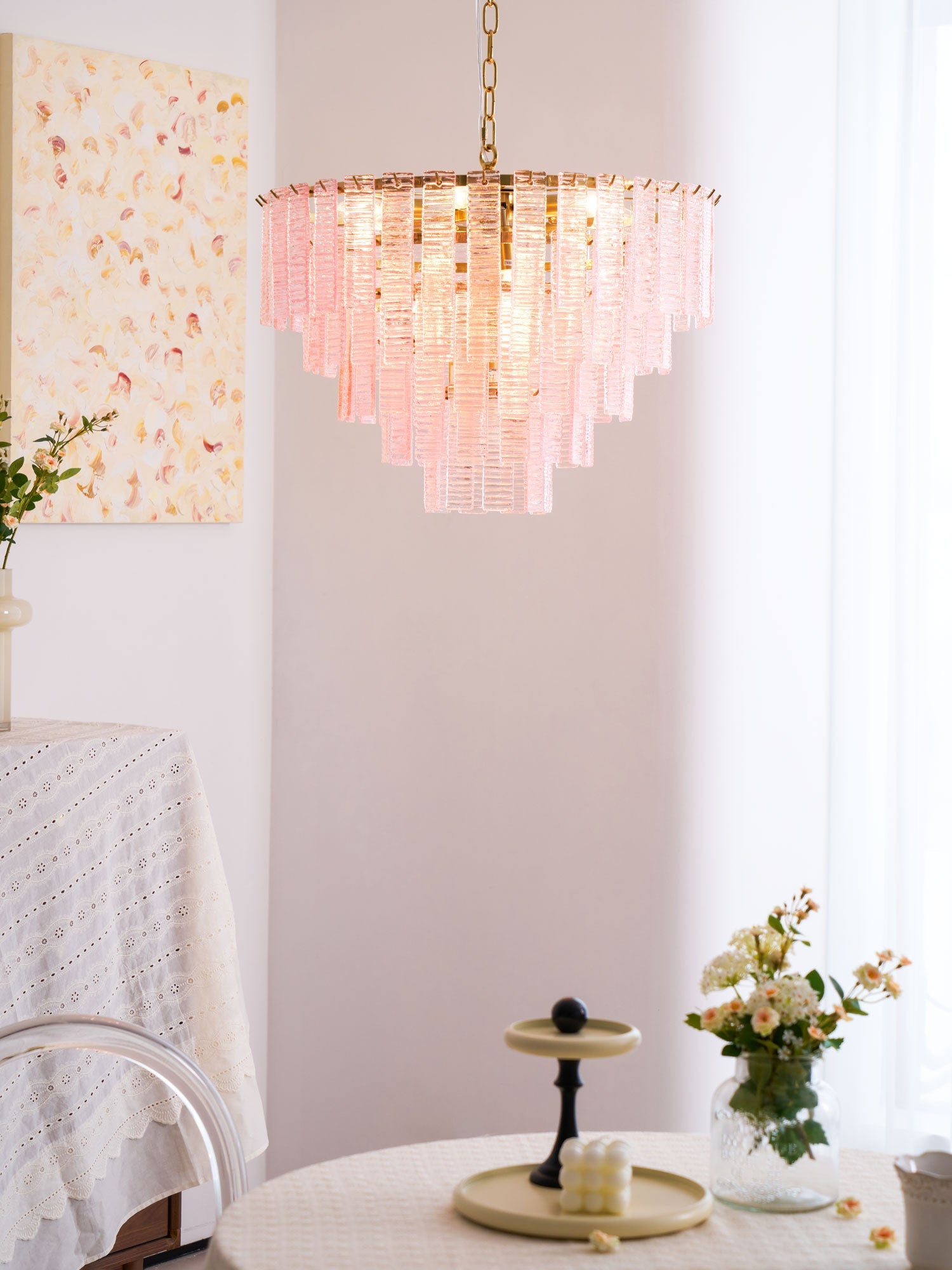 Opalora Pink Chandelier