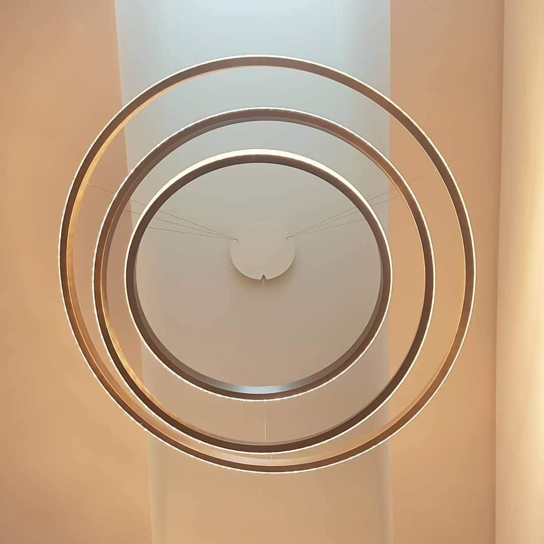 Ring Art Stairwell Chandelier