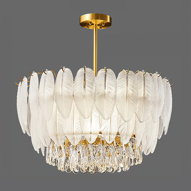 Greta Feather Crystal Chandelier