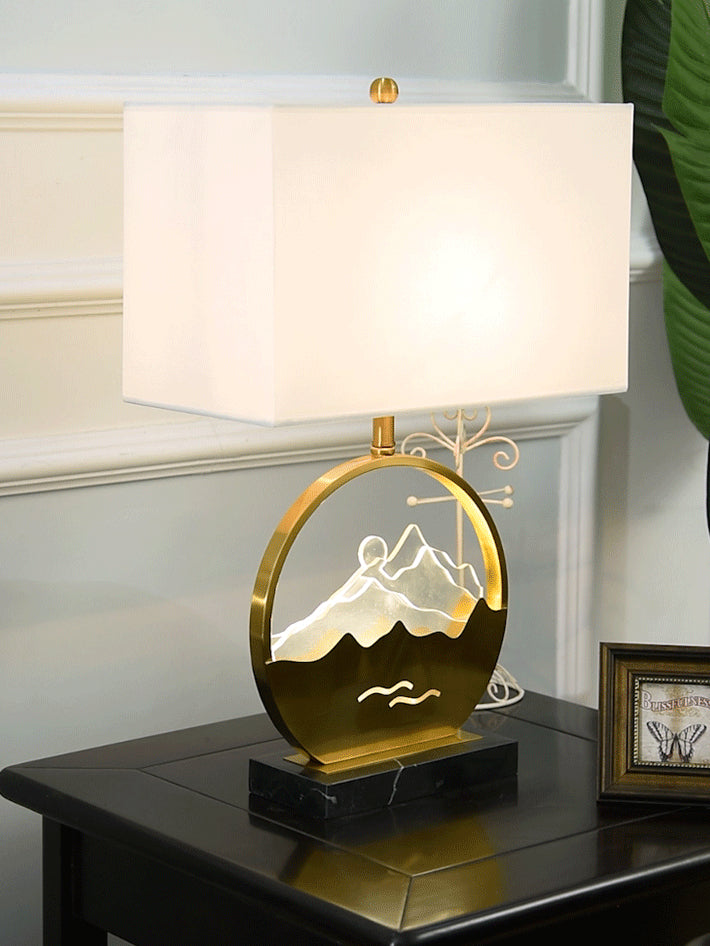 台形大理石デスクライト