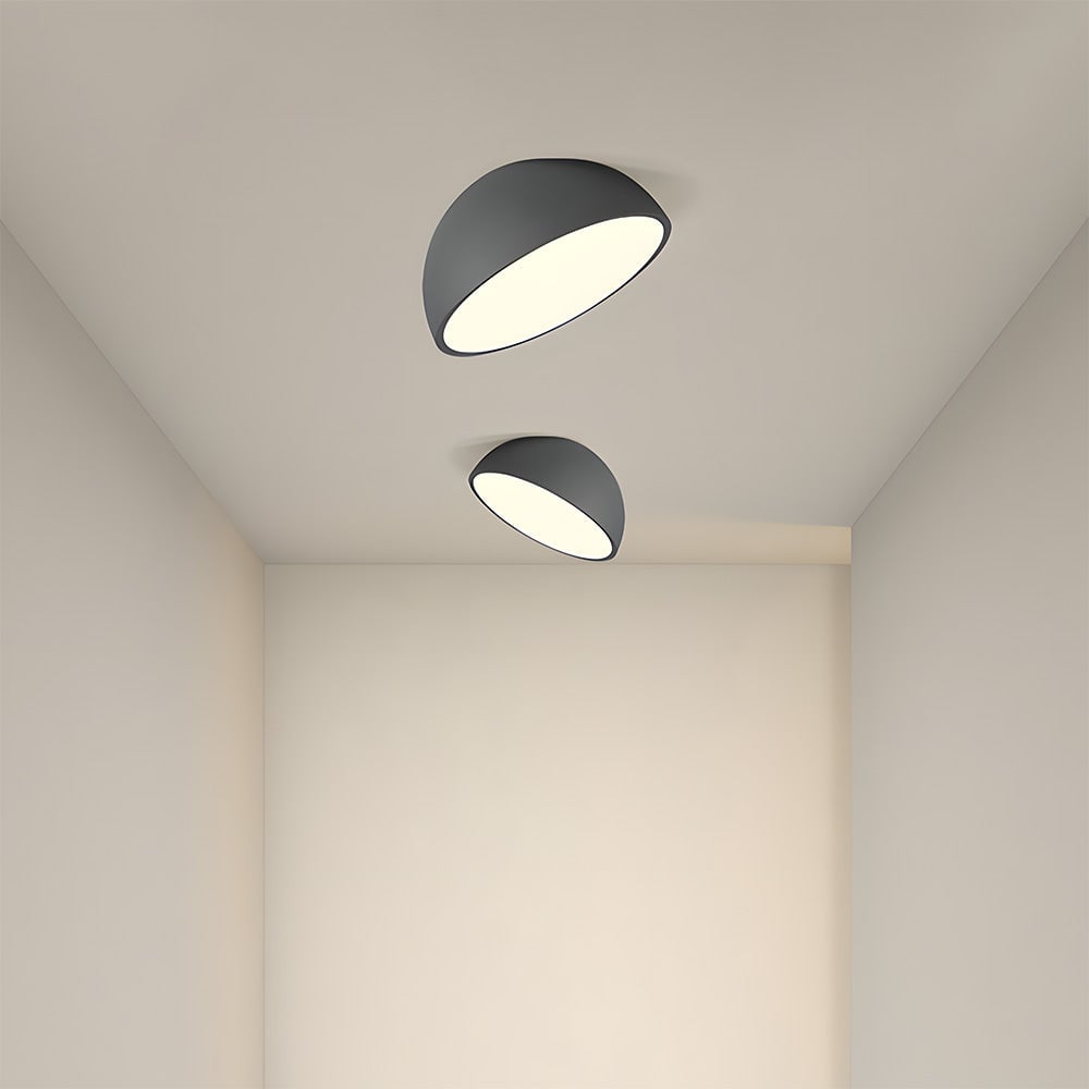 リビングルームに最適な北欧風ラウンドアイアンLEDシーリングライト