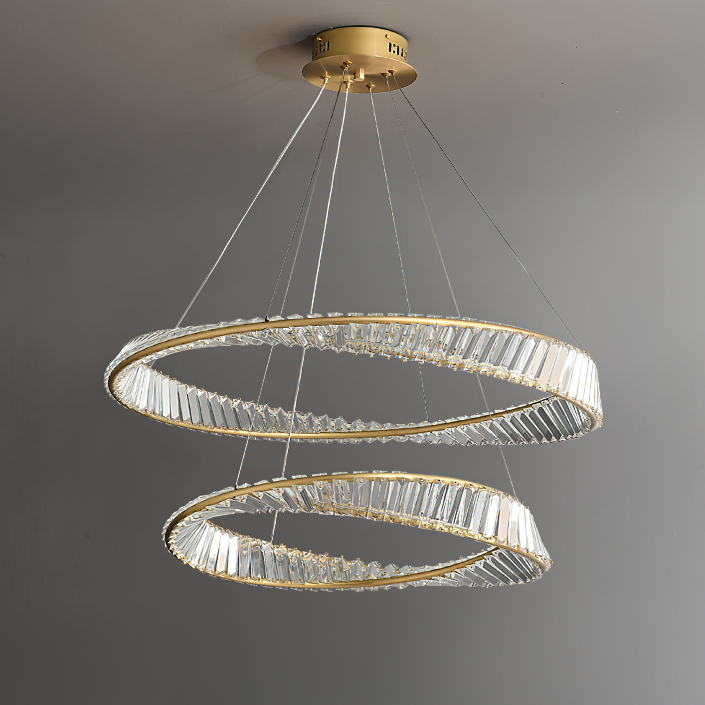 Ous クリスタル リング シャンデリア